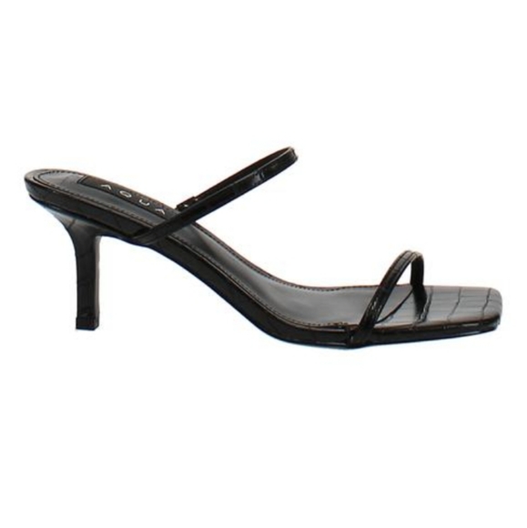 Aqua Shoes - Aqua from Bloomingdales Ellen Croc Embossed Strappy Heels